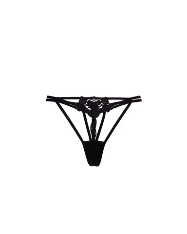 Nova Open Thong Black