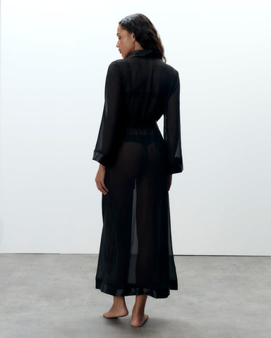 Marcella Long Kimono Black