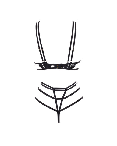 Ophelia Open Bodysuit Black