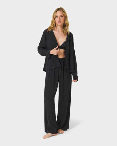 Tarcon Eco Viscose Long Pyjama Set Black