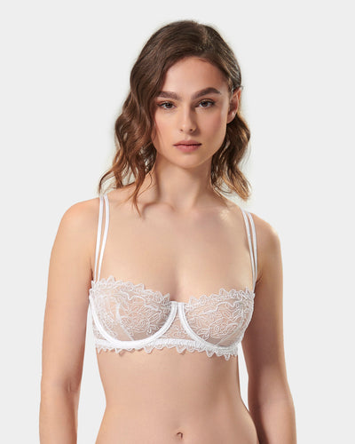 Audrey Balcony Bra White