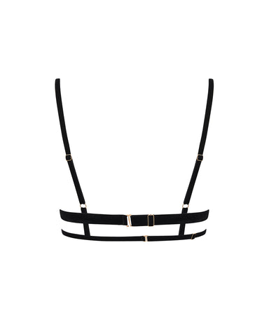 Simone Open Soft Bra Black/Gold