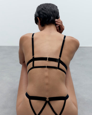 Simone Ouvert Brief Black/Gold