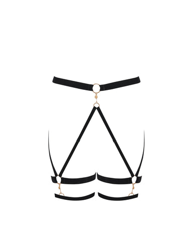 Simone Thigh Harness Black/Gold