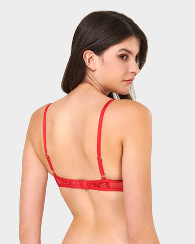 Catalina Wired Bra Tomato Red/Sheer