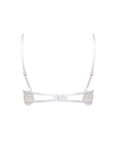 Marisa Embroidered Sheer Bra White
