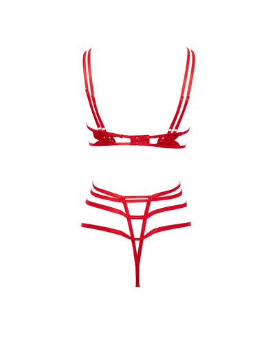 Ophelia Open Bodysuit Red