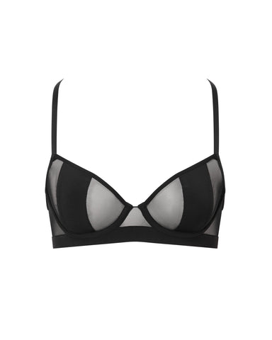 Orla Sheer Mesh Bra Black