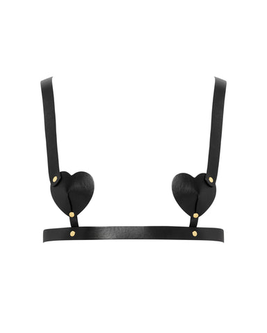 Salome Open Heart Bra Black