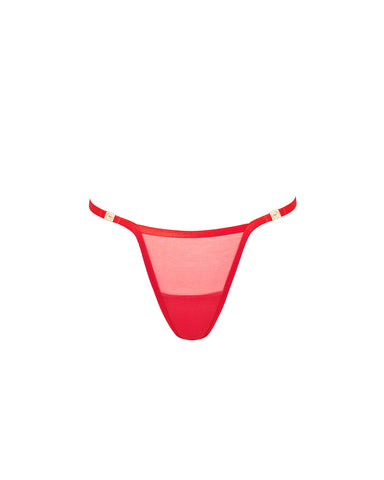 Tali Sheer Thong Red