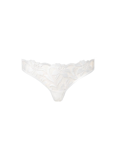 Leonora Floral Embroidered Brief White