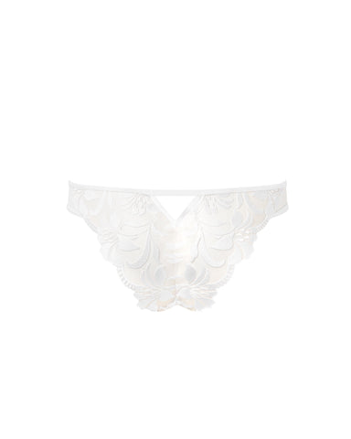 Leonora Floral Embroidered Brief White