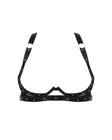Sana Open Strappy Bra Black