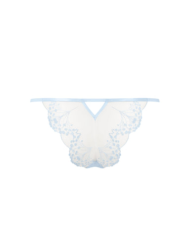 Marisa Embroidered Sheer Brief Blue