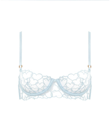 Valentina Heart Balcony Bra Ice Water Blue
