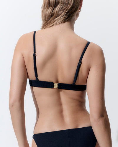 Caspian Underwire Bikini Top Black