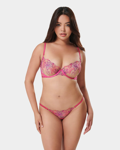 Lilly Fuchsia Pink/Bright Violet/Sheer